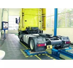 Тормозной стенд с датчиками веса для грузовых автомобилей